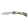 Sulenkiamas peilis su ornamentais "HUNTER"