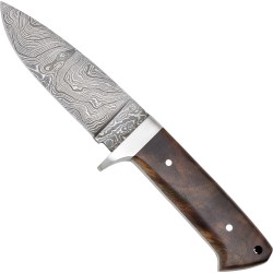 Damasko plieno peilis su odiniu dėklu