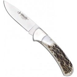 HALLER medžioklinis peilis su elnio rago rankena