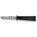 K25 treniruočių peilis-peteliškė, JUODA